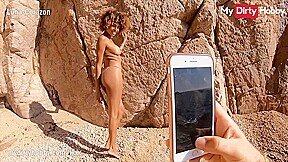 MyDirtyHobby – Luna Corazon sucking her friends cock at the beach and almost got caught by stranger